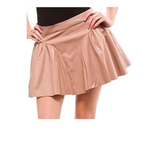 NWT Women's Faux Leather Flare Skater Skirt
